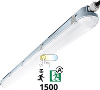 Pragmalux LED TL Waterdicht Armatuur Hermes IP66 150cm 30-53W 3000K-6000K 3-CCT 4150-7700lm 5x2,5mm Doorvoerbedrading (2x58W)+bewegingssensor + noodmodule 1uur zelftest-1