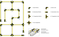 3-Fase Rail 90° Bocht Links Zwart-1