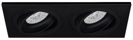 Pragmalux Inbouwspot Boxy 2V Kantelbaar Zwart RAL9004 - Incl. GU10 Fitting