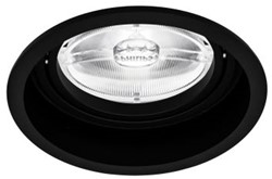 Pragmalux Inbouwspot Dome AR111 Rond Verdiept Kantelbaar Zwart RAL9004 - Incl. G53 Fitting