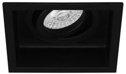 Pragmalux Inbouwspot Dome Vierkant Verdiept Kantelbaar Zwart RAL9004 - Incl. GU10 Fitting
