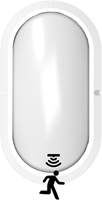 Pragmalux LED Bulkhead Ovalo IP65 5W 3000K-4000K 2-CCT 450lm Wit Ø270x148mm + Bewegingssensor-3