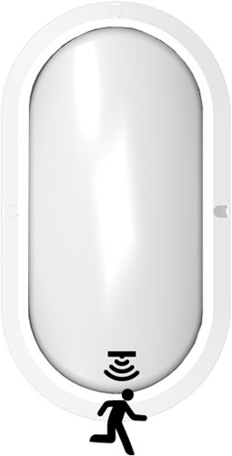 Pragmalux LED Bulkhead Ovalo IP65 5W 3000K-4000K 2-CCT 450lm Wit Ø270x148mm + Bewegingssensor-3