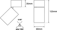 Pragmalux Opbouwspot Penda Rond Kantelbaar Zwart RAL9004 - Incl. GU10 Fitting-2