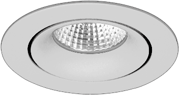 Pragmalux LED Inbouwspot Fasio IP44 Rond 13W 3000K CRI>90 38D 740lm Grijs Ø95 Buitenmaat - Gatmaat Ø83 - Dimbaar