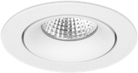 Pragmalux LED Inbouwspot Fasio IP44 Rond 13W 3000K CRI>90 38D 740lm Wit Ø95 Buitenmaat - Gatmaat Ø83 - Dimbaar