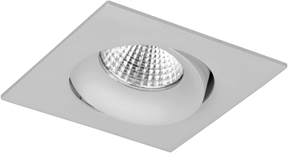 Pragmalux LED Inbouwspot Fasio IP44 Vierkant 13W 2700K CRI>90 38D 700lm Grijs Ø95x95 Buitenmaat - Gatmaat Ø83 - Dimbaar