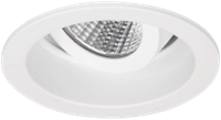Pragmalux LED Inbouwspot Pico IP44 Kantelbaar 12W 2700K CRI>90 24D 650lm Wit Ø82 Buitenmaat - Gatmaat Ø70 - Dimbaar