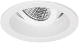 Pragmalux LED Inbouwspot Pico IP44 Kantelbaar 12W 4000K CRI>90 24D 800lm Wit Ø82 Buitenmaat - Gatmaat Ø70 - Dimbaar
