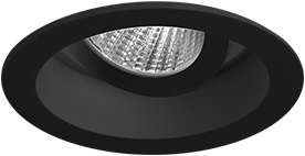 Pragmalux LED Inbouwspot Pico IP44 Kantelbaar 12W 3000K CRI>90 24D 700lm Zwart Ø82 Buitenmaat - Gatmaat Ø70 - Dimbaar
