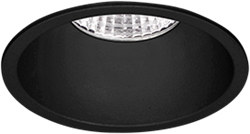 Pragmalux LED Inbouwspot Pico IP44 Vast 12W 3000K CRI>90 38D 700lm Zwart Ø82 Buitenmaat - Gatmaat Ø70 - Dimbaar