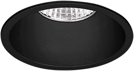 Pragmalux LED Inbouwspot Pico IP44 Vast 12W 4000K CRI>90 38D 800lm Zwart Ø82 Buitenmaat - Gatmaat Ø70 - Dimbaar