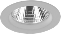 Pragmalux LED Inbouwspot Ponto Rond 24W 3000K CRI>90 36° 3078lm Ø108 Buitenmaat - Gatmaat Ø97 Grijs