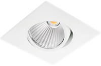 Pragmalux LED Inbouwspot Ponto Vierkant 1V 24W 3000K CRI>90 36° 3100lm Ø130x130 Buitenmaat - Gatmaat Ø117 Wit