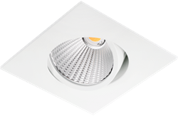 Pragmalux LED Inbouwspot Ponto Vierkant 1V 24W 3000K CRI>90 36° 3100lm Ø130x130 Buitenmaat - Gatmaat Ø117 Wit