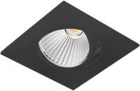 Pragmalux LED Inbouwspot Ponto Vierkant 1V 24W 3000K CRI>90 36° 3100lm Ø130x130 Buitenmaat - Gatmaat Ø117 Zwart