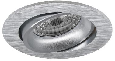 Pragmalux indbygget spotlight Delta rund tiltbar aluminium - inkl. GU10 beslag