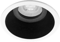Pragmalux Inbouwspot Zena Rond Kantelbaar Wit/Zwart - Incl. GU10 Fitting