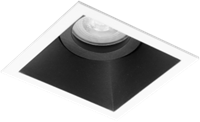 Pragmalux Inbouwspot Zena Vierkant Kantelbaar wit RAL9003/Zwart RAL9004 - Incl. GU10 Fitting