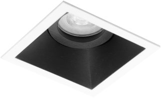 Pragmalux Inbouwspot Zena Vierkant Kantelbaar Wit/Zwart - Incl. GU10 Fitting