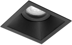 Pragmalux Inbouwspot Zena Vierkant Kantelbaar Zwart RAL9004 - Incl. GU10 Fitting