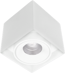 Pragmalux LED Opbouwspot Kaja 1V 11W 2700K CRI>93 38° 660lm Ø100x100 Buitenmaat - Hoogte Ø100 Wit - Dimbaar