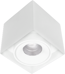 Pragmalux LED Opbouwspot Kaja 1V 11W 3000K CRI>93 38° 700lm Ø100x100 Buitenmaat - Hoogte Ø100 Wit - Dimbaar