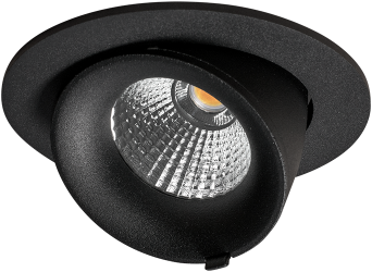 Pragmalux LED Richtspot Adjusto Mini 12W 2700K CRI>95 38D 700lm Zwart Ø95 F - G Ø80 - Dimbaar