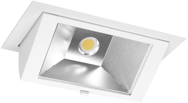 Pragmalux LED Wallwasher Projecto 42W 4000K CRI>80 70x75° 6400lm Ø238x145 Buitenmaat - Gatmaat Ø225x135 Wit