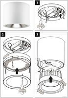 Pragmalux LED Opbouw Downlight Mado 205-190 Kruis rooster 25W 3000K-1