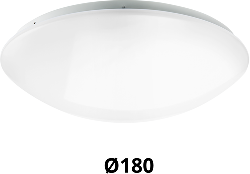 Pragmalux LED Plafonnière / Wandarmatuur Polo IP64 8W 4000K 700lm Ø180 (1x18W)