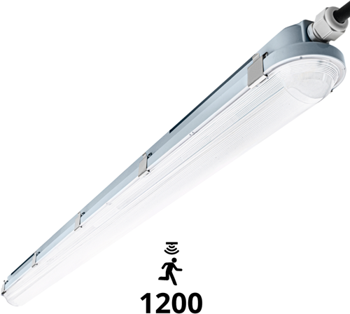 Pragmalux LED TL Waterdicht Armatuur Hermes IP66 120cm 21-35W 4000K 3100-5100lm (2x36W) + Bewegingssensor
