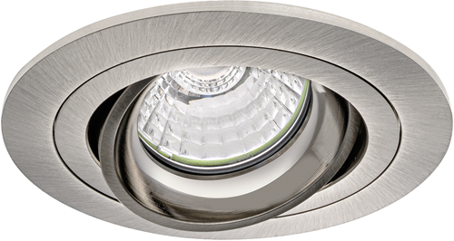 Pragmalux Inbouwspot Alpha Rond Kantelbaar nikkel - Incl. GU10 Fitting