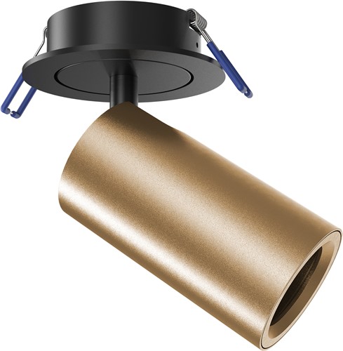 Pragmalux Half-inbouwspot Ario zaagmaat Ø70 Goud RAL1036 - Incl. GU10 Fitting en junction box