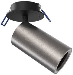 Pragmalux Half-inbouwspot Ario zaagmaat Ø70 gunmetal - Incl. GU10 Fitting en junction box