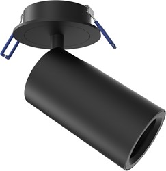 Pragmalux Half-inbouwspot Ario zaagmaat Ø70 zwart RAL9004 - Incl. GU10 Fitting en junction box