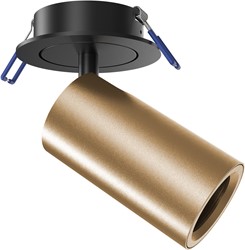 Pragmalux Half-inbouwspot Ario zaagmaat Ø80 Goud RAL1036- Incl. GU10 Fitting en junction box