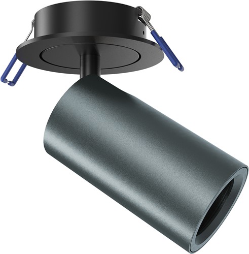 Pragmalux Half-inbouwspot Ario zaagmaat Ø80 gunmetal RAL7031- Incl. GU10 Fitting en junction box