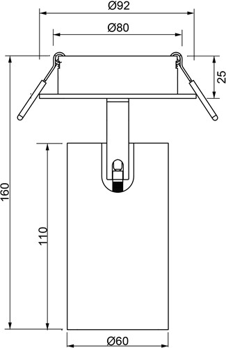 Pragmalux Half-inbouwspot Ario zaagmaat Ø80 gunmetal RAL7031- Incl. GU10 Fitting en junction box-1