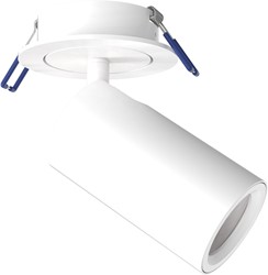 Pragmalux Half-inbouwspot Ario zaagmaat Ø80 wit - Incl. GU10 Fitting en junction box
