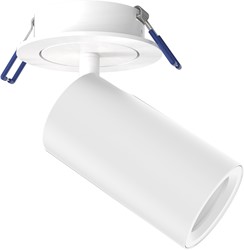 Pragmalux Half-inbouwspot Ario zaagmaat Ø80 wit RAL9003 - Incl. GU10 Fitting en junction box