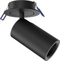 Pragmalux Half-inbouwspot Ario zaagmaat Ø80 zwart RAL9004 - Incl. GU10 Fitting en junction box