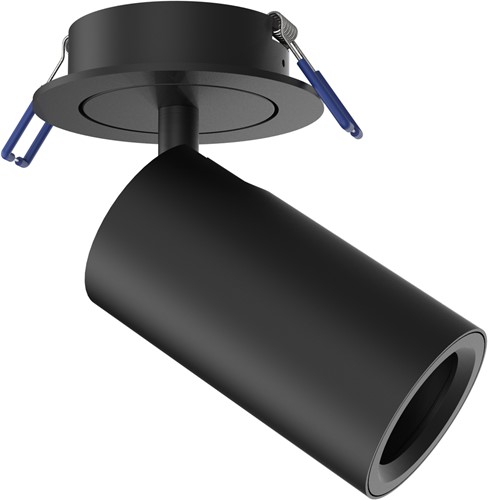 Pragmalux Half-inbouwspot Ario zaagmaat Ø80 zwart RAL9004 - Incl. GU10 Fitting en junction box