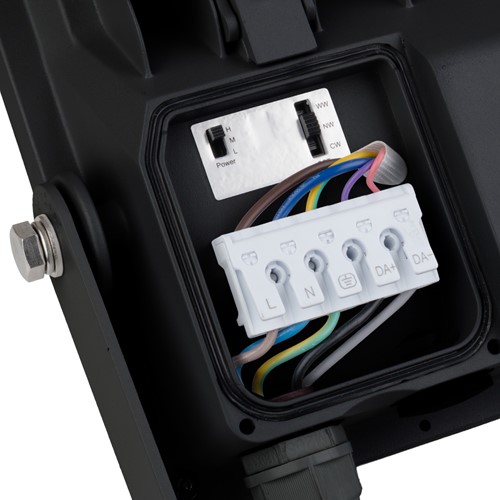 Pragmalux LED Breedstraler Auva G3 IP66 C4 60-100W 3000K-5000K 3CCT 10000-17000lm asymmetrisch zwart RAL9004  DALI2-5