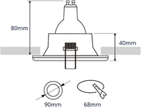 Pragmalux Inbouwspot Bado IP65 Rond wit RAL9003 - Incl. GU10 Fitting-1