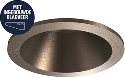 Pragmalux Inbouwspot met bladveren Bela IP55 geborsteld bronze - Incl. GU10 Fitting