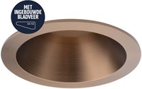 Pragmalux Inbouwspot met bladveren Bela IP55 geborsteld bronze RAL8000- Incl. GU10 Fitting