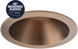 Pragmalux Inbouwspot met bladveren Bela IP55 geborsteld bronze RAL8000- Incl. GU10 Fitting