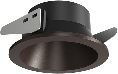 Pragmalux Inbouwspot met bladveren Bela IP55 geborsteld donker bronze - Incl. GU10 Fitting-1