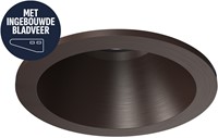 Pragmalux Inbouwspot met bladveren Bela IP55 geborsteld donker bronze - Incl. GU10 Fitting